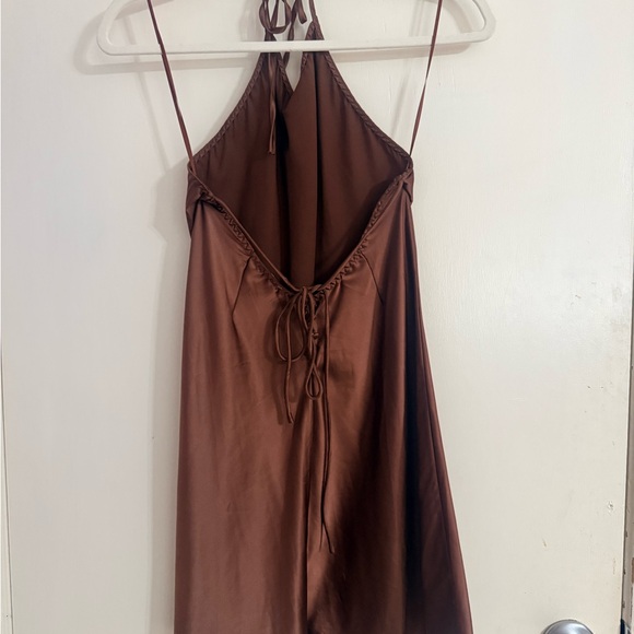 Free People Intimately FP satin halter mini dress - Picture 2 of 3